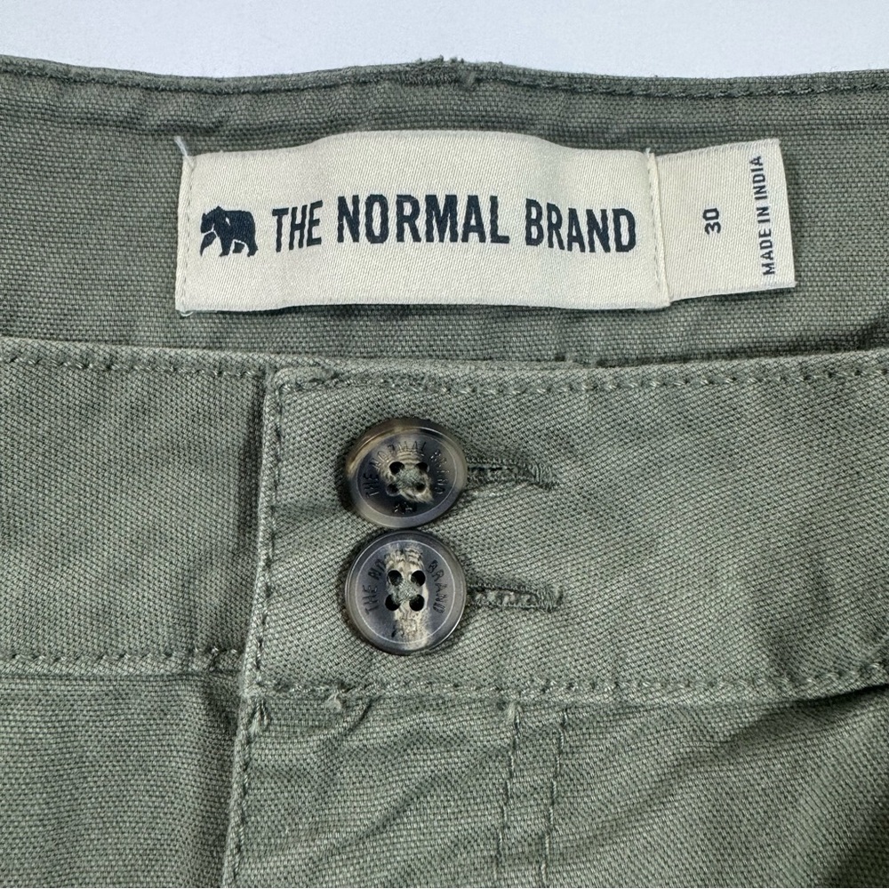 The Normal Brand James Canvas Cargo Trouser in Dusty Olive - Picture 6 of 11
